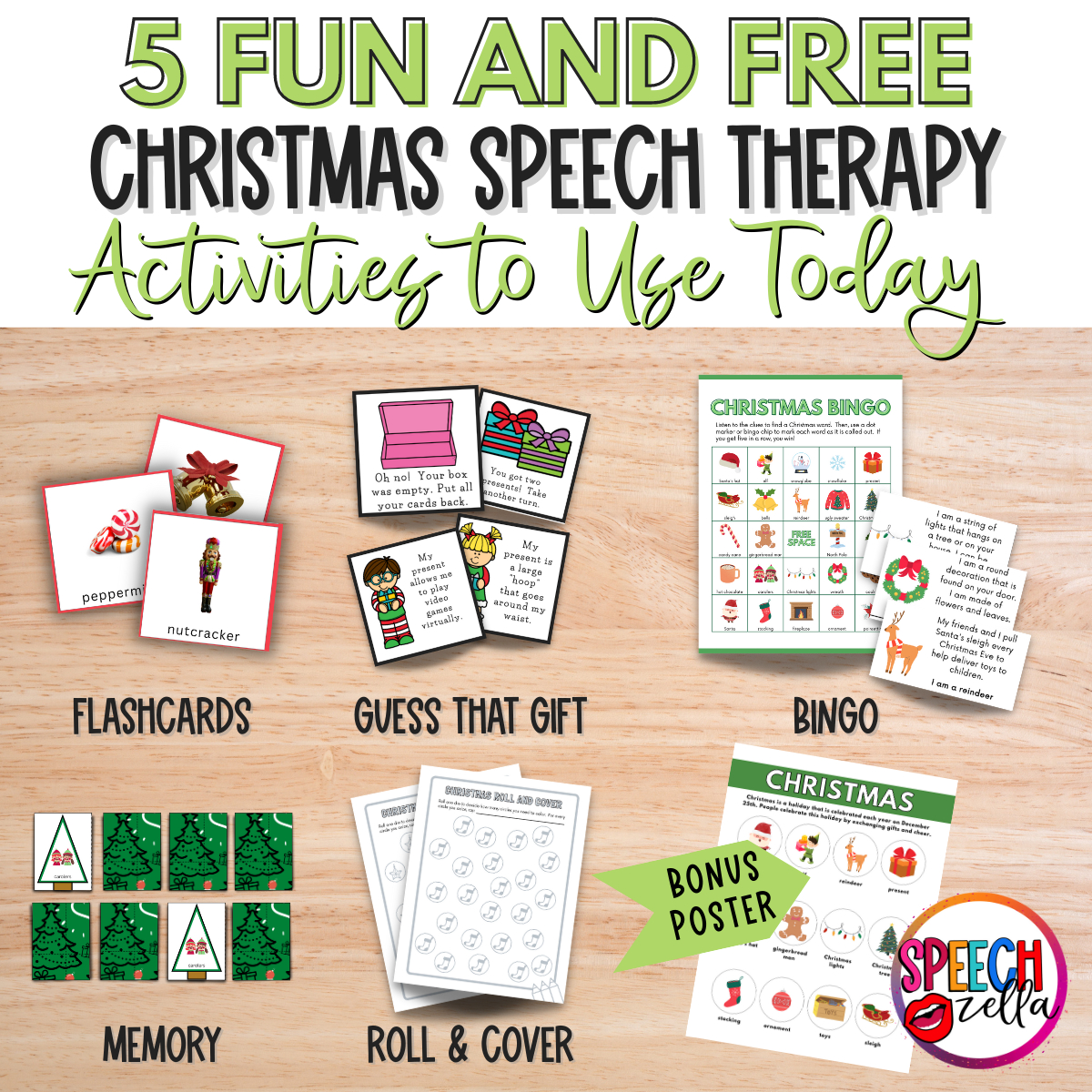 Fun And Free Christmas Speech Therapy Activities - Speechzella throughout Christmas Speech Therapy Worksheets