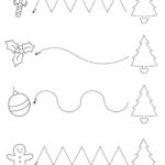 Get The Kids Tracing Lines To Match The Decoration To The Tree With Regard To Christmas Line Tracing Worksheets