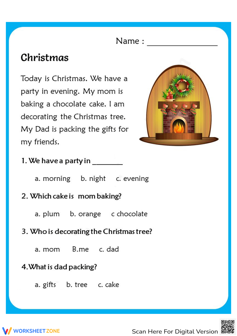 Grade 3 Christmas Comprehension Worksheets Worksheets pertaining to 3Rd Grade Christmas Reading Comprehension Worksheets