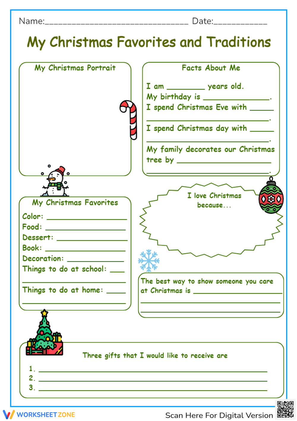 Grade 4 Christmas Worksheets with regard to All About Christmas Worksheets