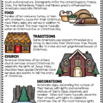 Grade 6 Christmas Comprehension Worksheets Worksheets & Printable Within Christmas In America Worksheets