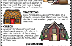 Grade 6 Christmas Comprehension Worksheets Worksheets &amp; Printable within Christmas In America Worksheets