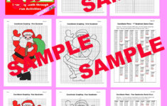 Graphing Christmas Coordinates Math Art Activity - Our Family Code in Father Christmas Graphing Worksheets