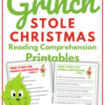 Grinch Reading Comprehension Worksheets For Early And Upper Within How The Grinch Stole Christmas Worksheets