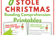 Grinch Reading Comprehension Worksheets For Early And Upper within How The Grinch Stole Christmas Worksheets