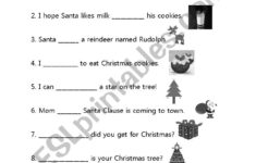Helper Word Christmas Fill-In-The-Blank - Esl Worksheetsecily within Christmas Fill In The Blank Worksheets