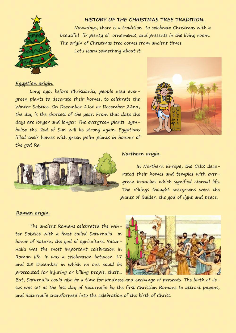 History Of Christmas Tree Worksheet - Worksheets Library inside History of Christmas Worksheets