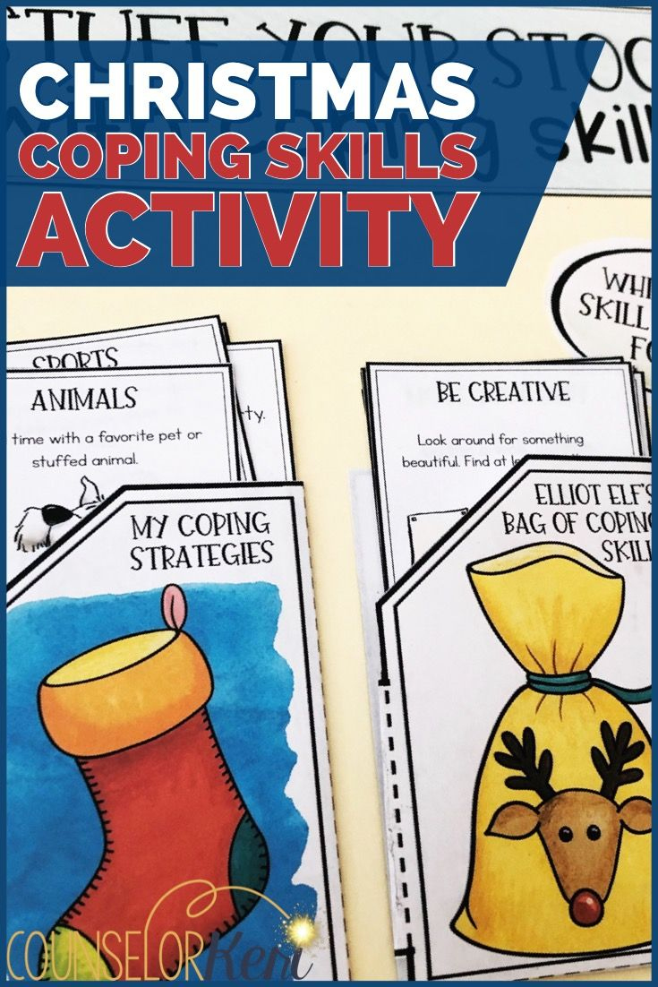 Holiday Coping Skills Activity: Coping Skills Craft For Christmas for Coping Skills Christmas Counseling Worksheets Free