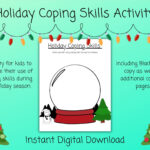 Holiday Coping Skills | Coping Skills Worksheet | Coloring Pages In Coping Skills Christmas Counseling Worksheets