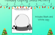 Holiday Coping Skills | Coping Skills Worksheet | Coloring Pages with regard to Coping Skills Christmas Counseling Worksheets Free