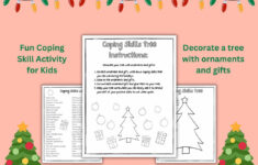 Holiday Print | Coping Skills Worksheet | Coping Skills Tree throughout Coping Skills Christmas Counseling Worksheets Free