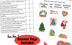 Holidays In Germany - Christmas - Reading Comprehension throughout German Christmas Vocabulary Worksheets