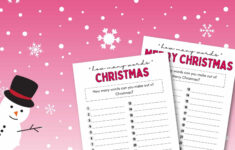 How Many Words Can You Make From Christmas - Worksheet regarding How Many Words Can You Make Out Of Christmas Worksheets