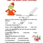 How The Grinch Stole Christma   Esl Worksheetajarnglyn Pertaining To How The Grinch Stole Christmas Worksheets Kindergarten