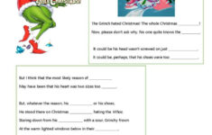 How The Grinch Stole Christmas Liste…: English Esl Worksheets Pdf pertaining to How The Grinch Stole Christmas Worksheets
