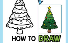 How To Draw A Christmas Tree - Fun With Mama intended for Christmas Tree Guidance Worksheets