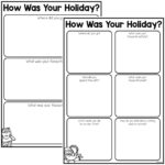 How Was Your Holiday? Back To School Writing Template   Top Teacher For What I Did Over Christmas Break Worksheets