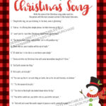 Instant Download Christmas Game, Name The Christmas Song Game Inside Can You Name The Christmas Song Worksheets