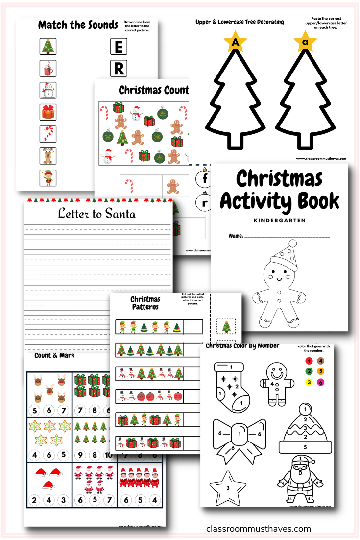 Kindergarten Christmas Worksheets - Classroom Must Haves regarding Kindergarten Christmas Worksheets Free Printable