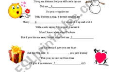 Last Christmas Fill In The Blanks – Esl Worksheetsuterja throughout Christmas Fill In The Blank Worksheets