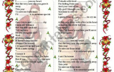 Last Christmas - Wham Song (Fill In) - Esl Worksheetgabitza with regard to Last Christmas Song Worksheets