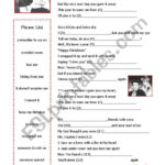 Last Christmaswham   Esl Worksheetpandabear For Last Christmas Song Worksheets