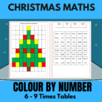 Mash > Christmas > Christmas Maths Colournumber In Christmas Maths Mosaic Worksheets