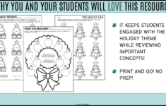 Math And Language Arts Holiday Christmas Practice Worksheets And with Christmas Place Value Worksheets
