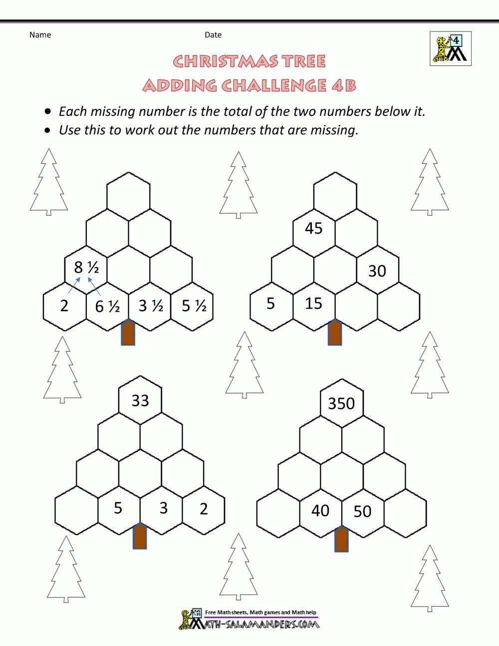 Math Christmas Activities 4Th Grade intended for Christmas 5th Grade Worksheets