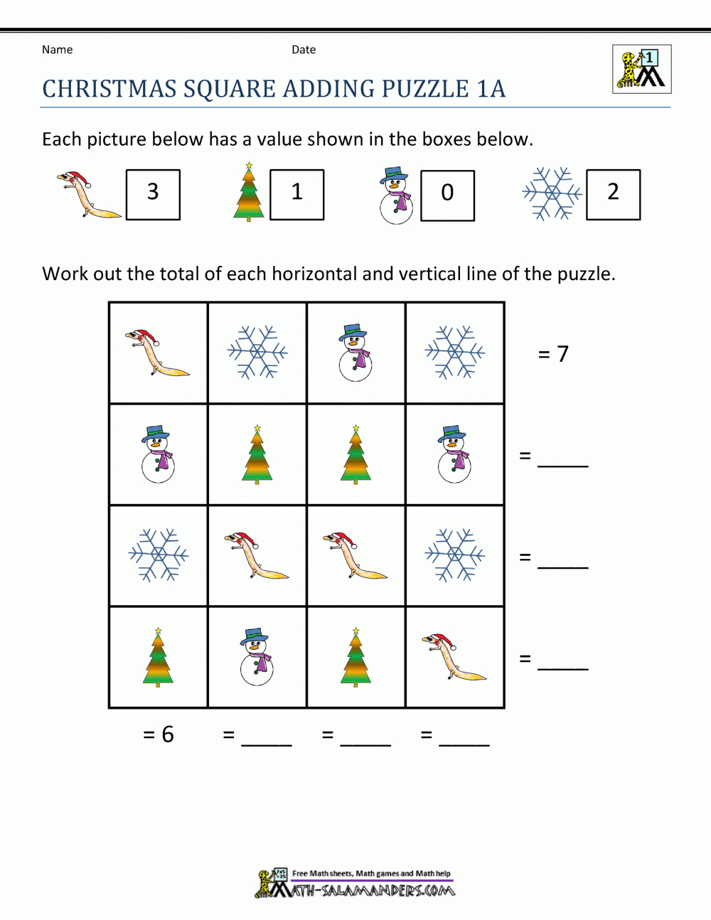 Math Christmas Worksheets First Grade intended for Free Math Christmas Worksheets