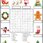 Merry Christmas Vocabulary Word Search And Match The Words In Christmas Words Alphabetical Order Worksheets