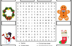Merry Christmas Vocabulary Word Search And Match The Words inside Esl Christmas Vocabulary Worksheets