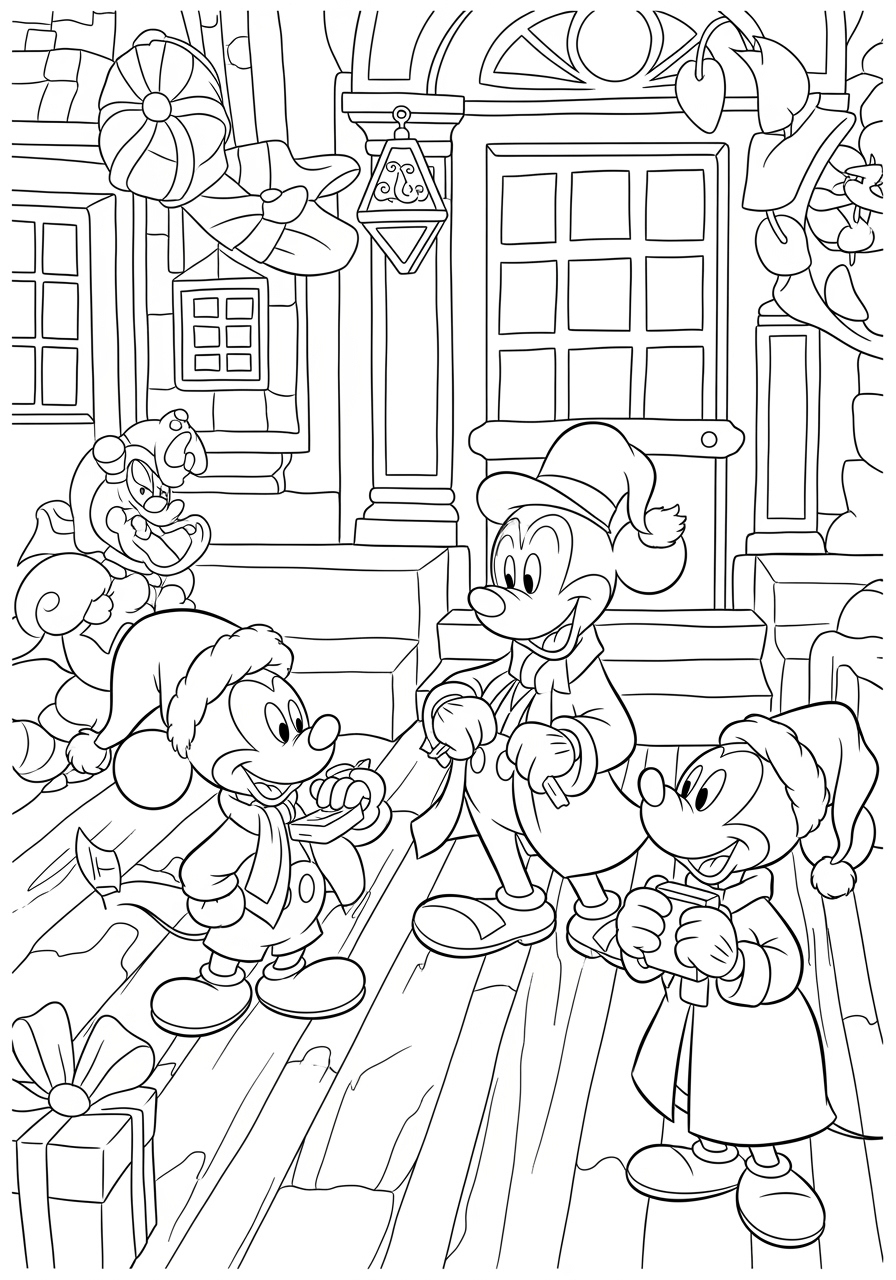 Mickey&amp;#039;S Christmas Carol Coloring Page - Festive Fun! throughout Mickey&amp;#039;S Christmas Carol Worksheets