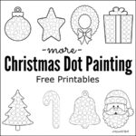 More Christmas Dot Painting {Free Printables}   The Resourceful Mama Intended For Dot Dot Christmas Worksheets