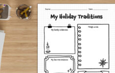 My Holiday Traditions Worksheet: Invite Kids To Write And Share for My Christmas Traditions Worksheets