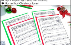 Name That Tune Christmas Music Worksheets In Treble And Bass Clef for Name That Christmas Tune Worksheets