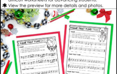Name That Tune Christmas Music Worksheets In Treble And Bass Clef pertaining to Name That Christmas Song Worksheets