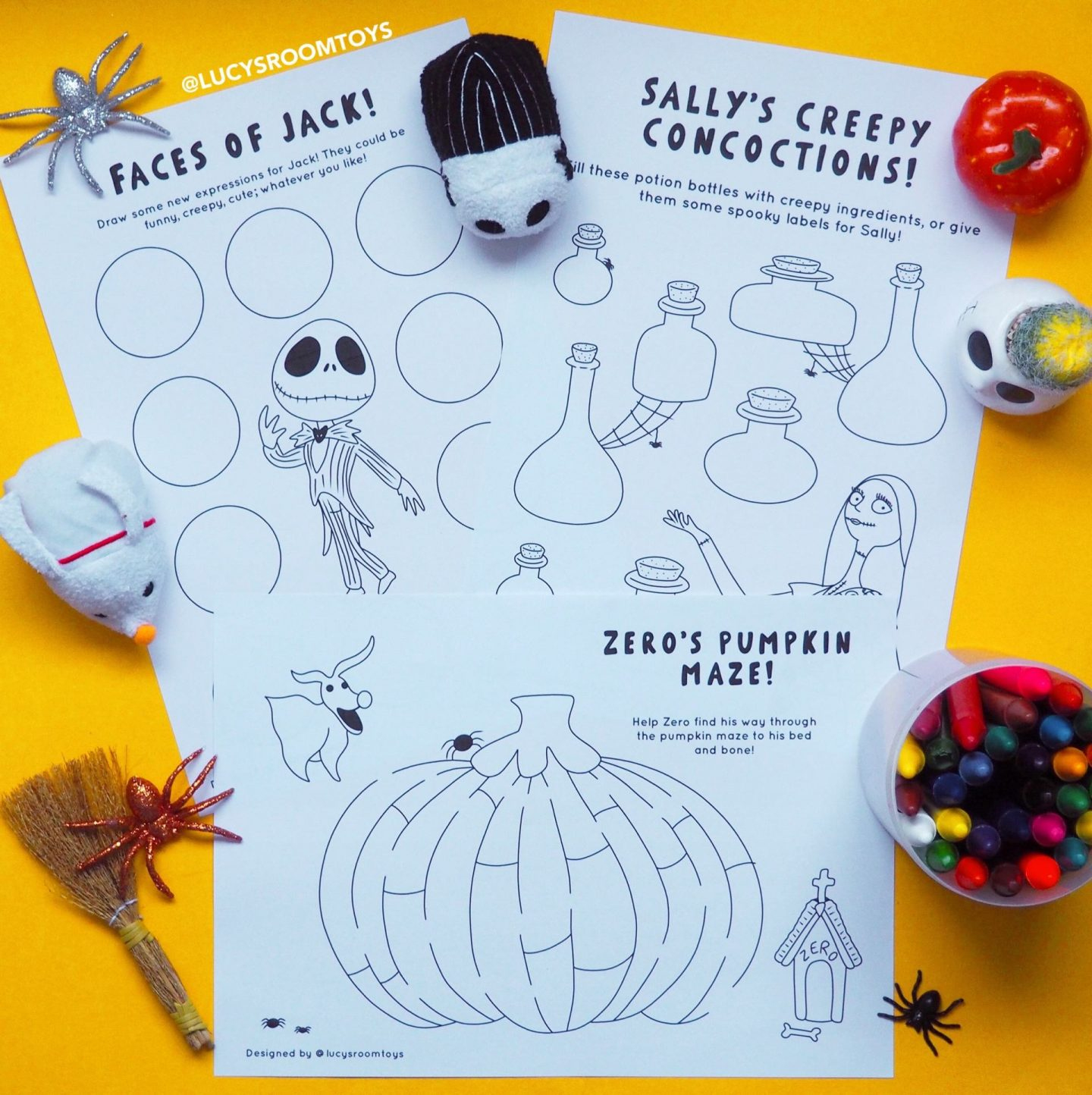 Nightmare Before Christmas” Activity Sheets - Lucys Room inside Night Before Christmas Worksheets