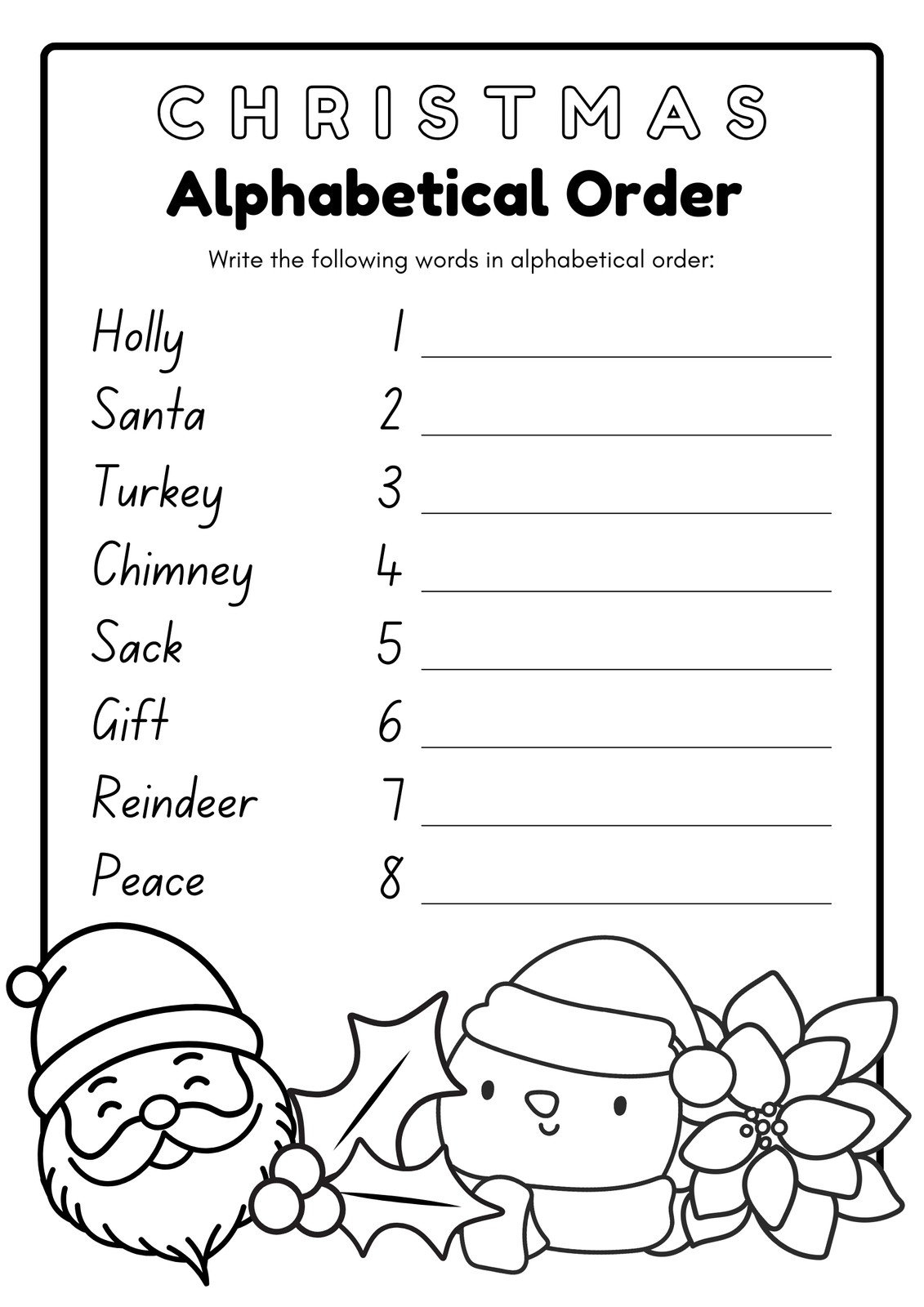 Page 13 - Free, Editable Christmas Worksheet Templates | Canva for Children&amp;#039;S Christmas Worksheets Printable