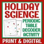 Periodic Table Holiday Christmas Science Worksheet   Flying Colors In Christmas Chemistry Worksheets Answers