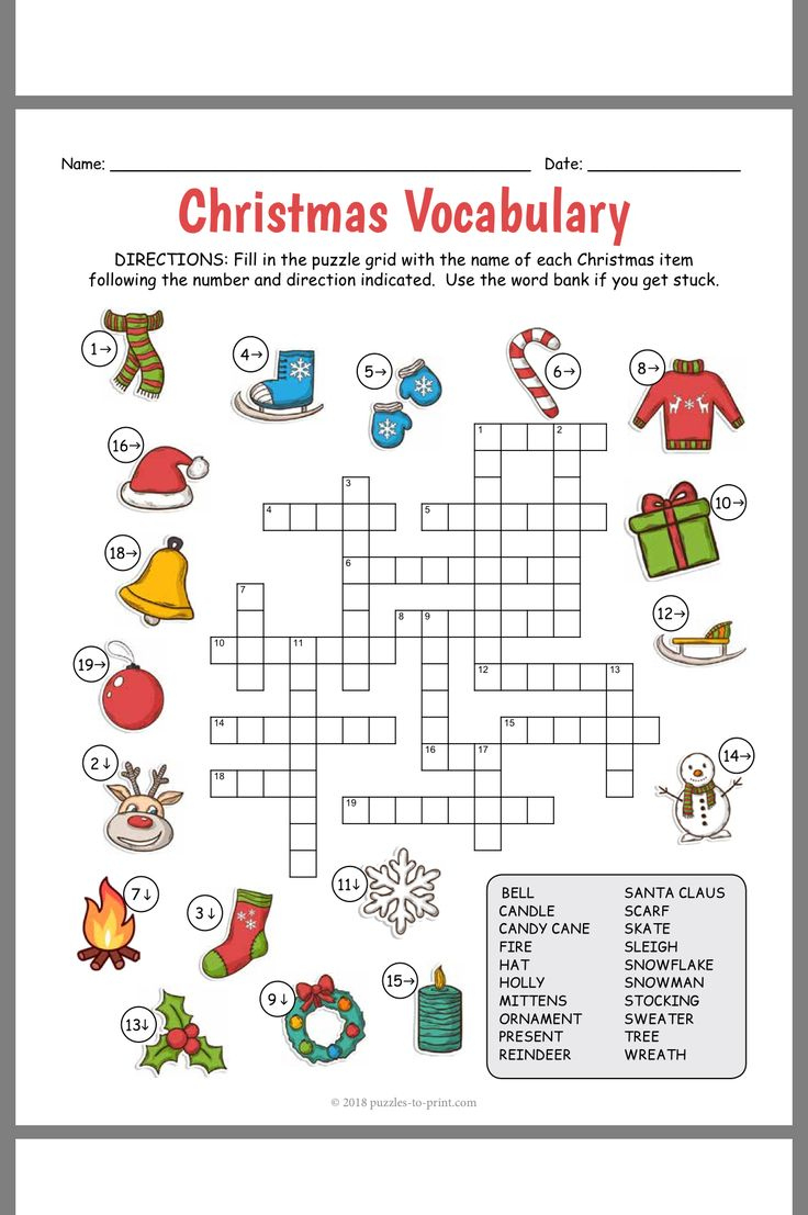 Pinterest | Christmas Worksheets, Christmas Puzzle, Christmas within Christmas Worksheets Crossword Puzzles