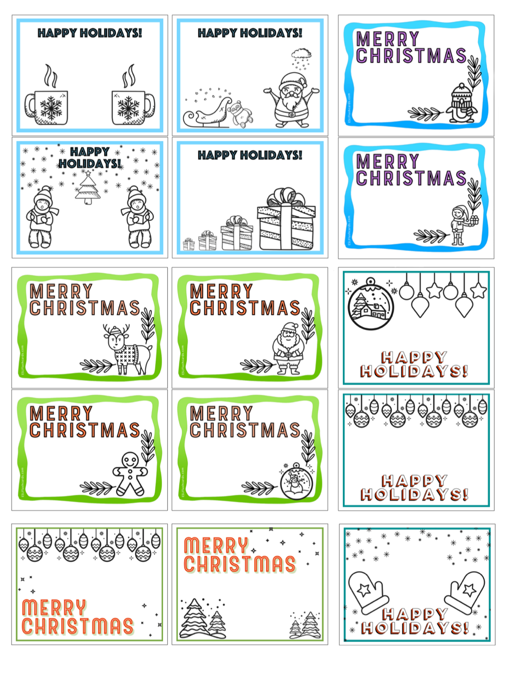Printable Christmas Cards – Esl Flashcards for Christmas Cards Worksheets Printable