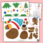 Printable Christmas Cut And Glue Activity For Kids Pertaining To Color Cut And Paste Christmas Worksheets