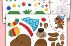 Printable Christmas Cut And Glue Activity For Kids pertaining to Color Cut And Paste Christmas Worksheets