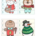 Printable Christmas Puzzle 1 5 Number Activity For Toddlers Inside Christmas Puzzle Worksheets Printable