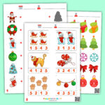 Printable Christmas Tree Counting Up To 10 Worksheet For Kids With Regard To Christmas Worksheets For 2 Year Olds