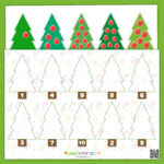 Printable Christmas Tree Counting Up To 10 Worksheet For Kids Within Christmas Tree Counting Worksheets