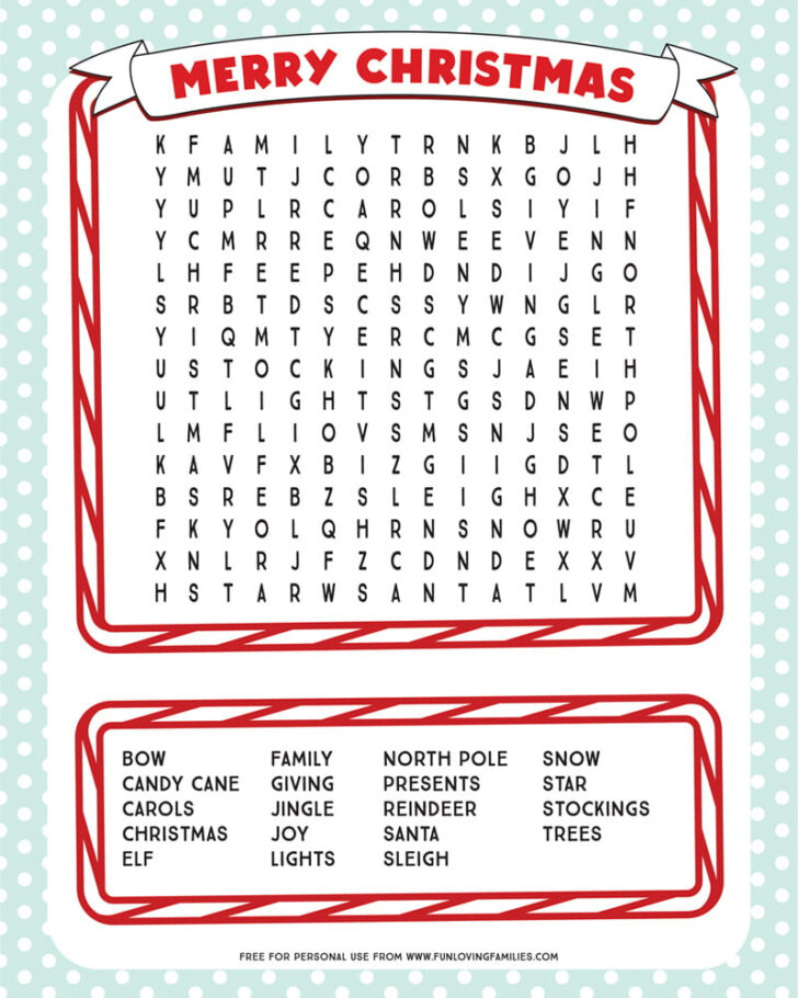 Free Christmas Word Search Worksheets Free Christmas Word Search Worksheets