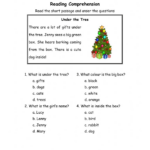 Printable Christmas Worksheets With Regard To Christmas Themed Reading Comprehension Worksheets