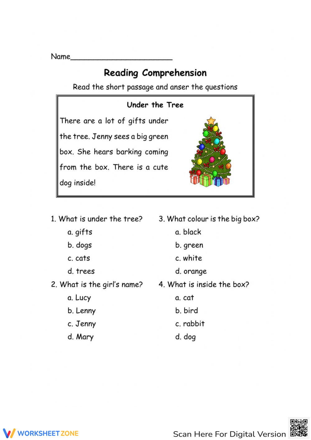 Printable Christmas Worksheets with regard to Christmas Themed Reading Comprehension Worksheets